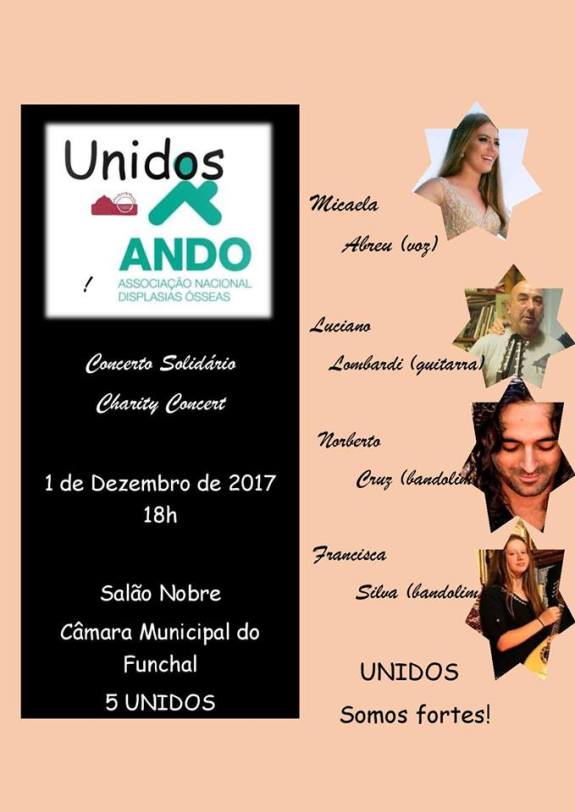 Unidos à ANDO - Concerto solidário no Funchal, Madeira, organziado pela Associação Raquel Lombardi